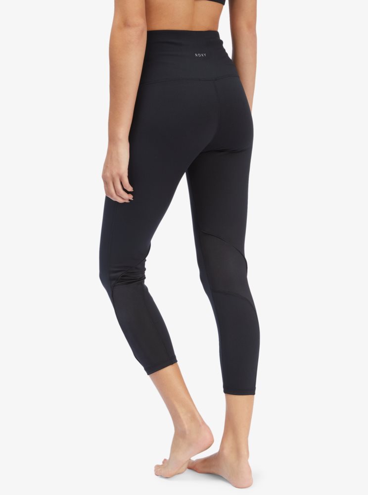 Dark Grey Women's Roxy Interstellar Disco Fitness Leggings | USA DJMV-18379