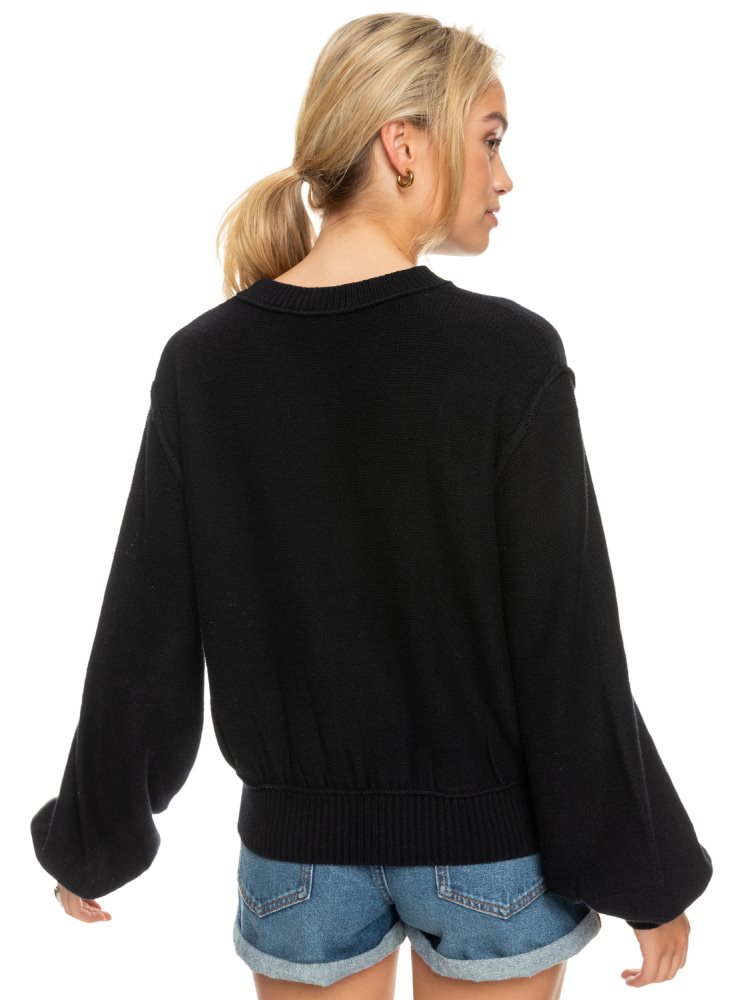 Dark Grey Women's Roxy Loft Music Pullover Sweatshirts | USA NUMP-51346