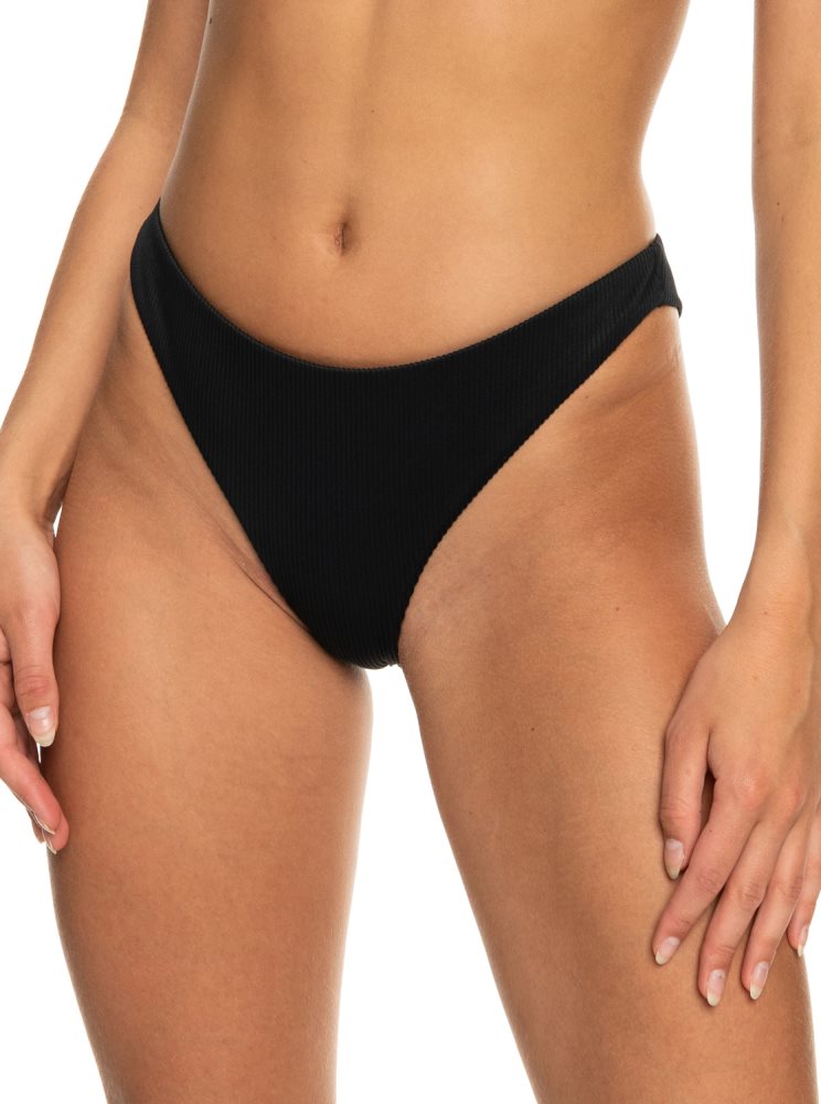 Dark Grey Women's Roxy Love The Baja Bikini Bottoms | USA WIPQ-75396