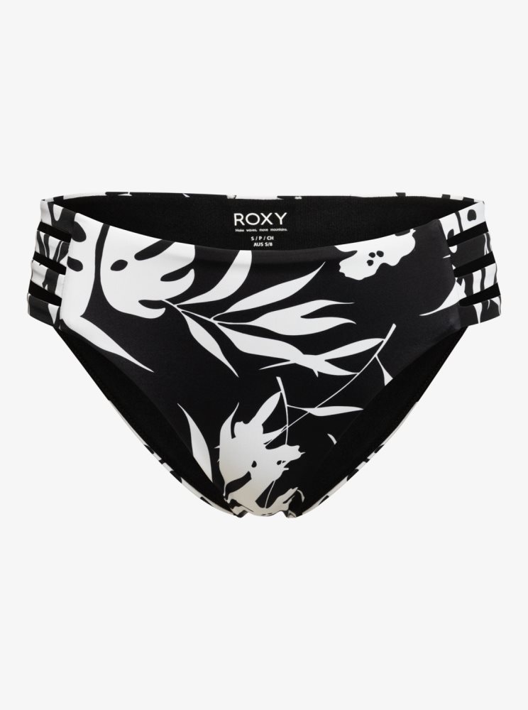 Dark Grey Women's Roxy Love The Rocker Hipster Bikini Bottoms | USA IQCB-82591