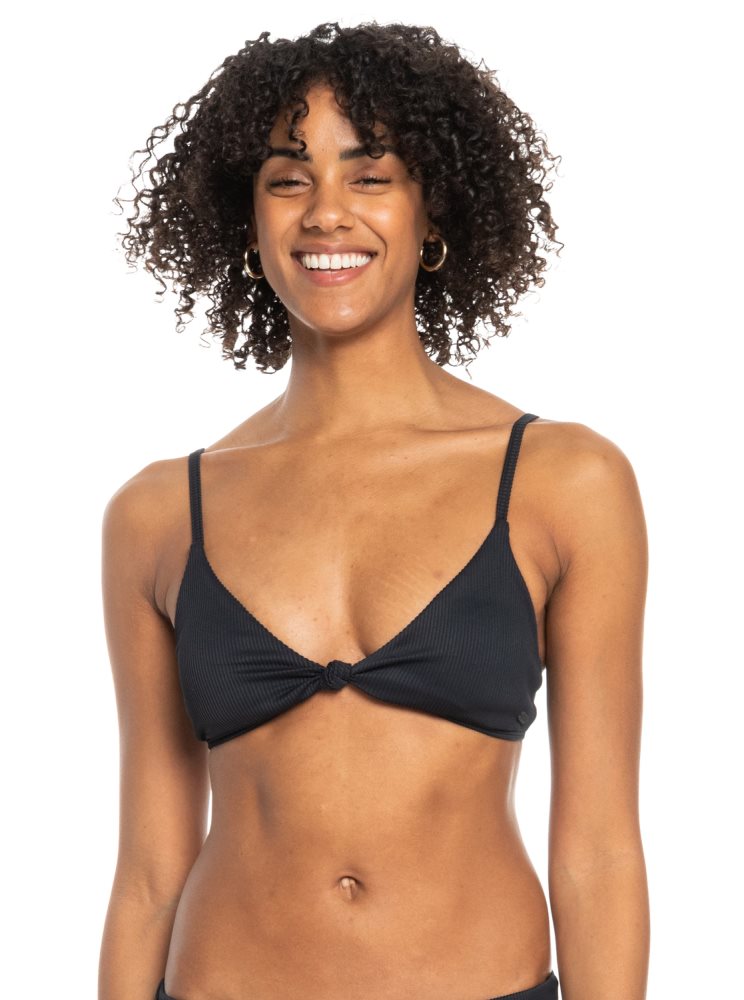 Dark Grey Women's Roxy Love The Surf Knot Bikini Tops | USA WKDZ-16037