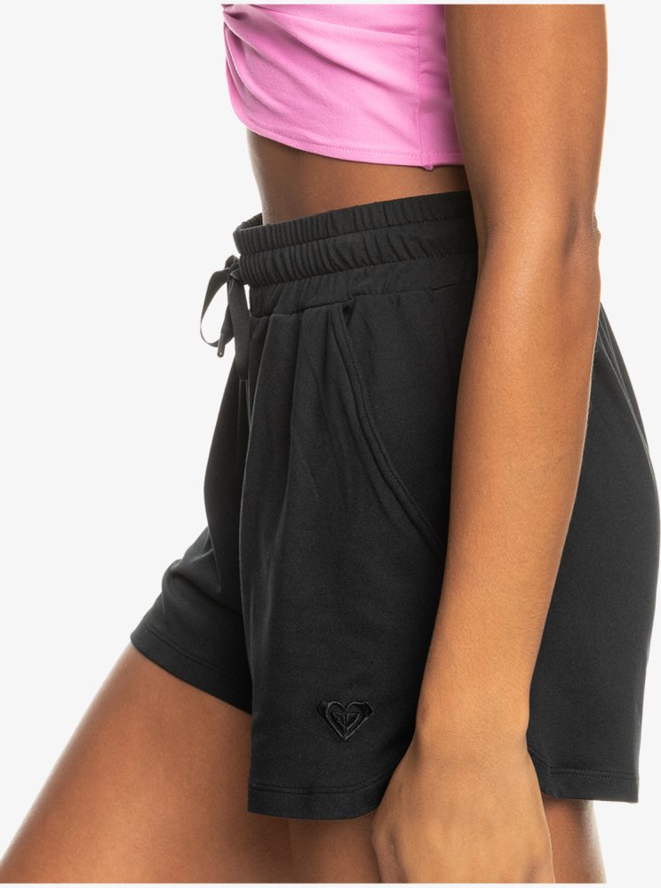 Dark Grey Women's Roxy Naturally Active Sports Shorts | USA FJWQ-46153