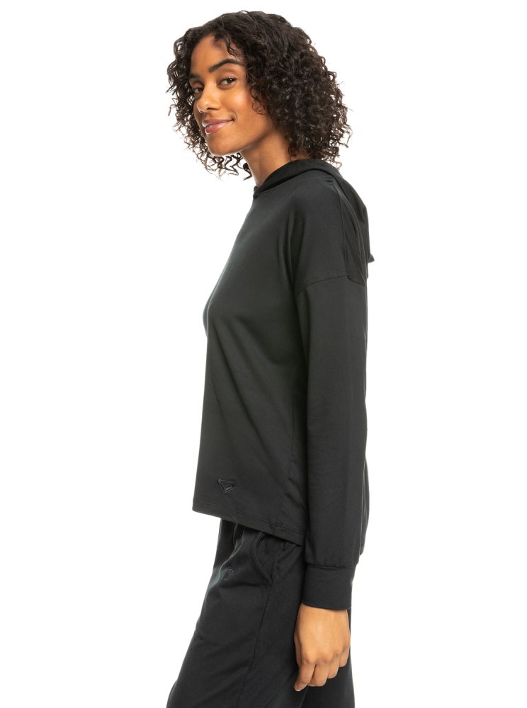 Dark Grey Women's Roxy Naturally Active Hoodie | USA XQKY-82390