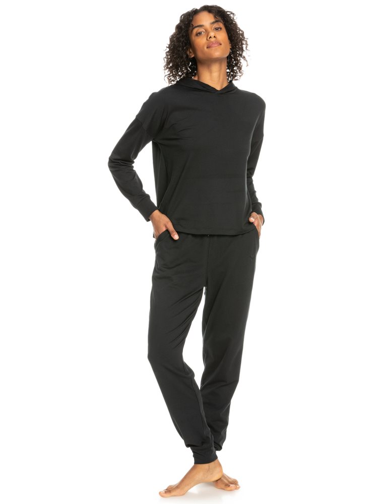 Dark Grey Women's Roxy Naturally Active Hoodie | USA XQKY-82390