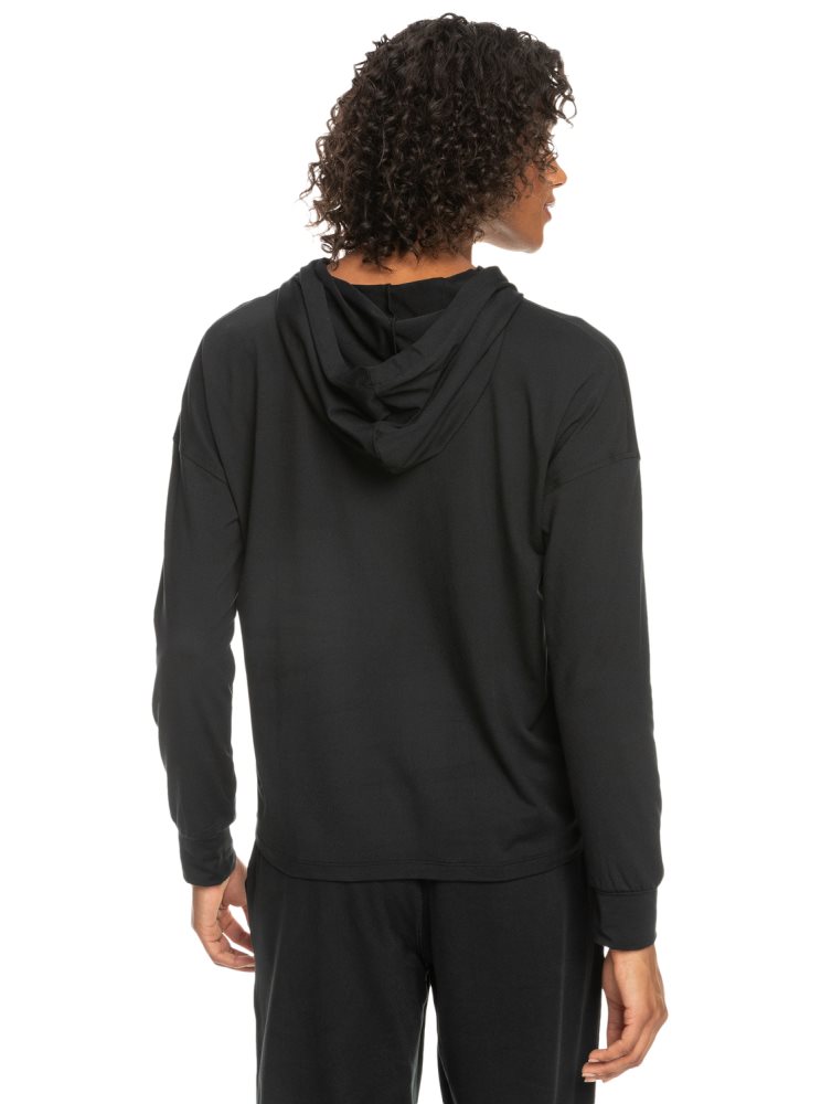 Dark Grey Women's Roxy Naturally Active Hoodie | USA XQKY-82390