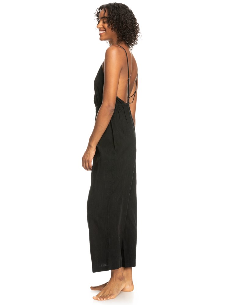 Dark Grey Women's Roxy Never Ending Summer Strappy Jumpsuit | USA DTHA-29658