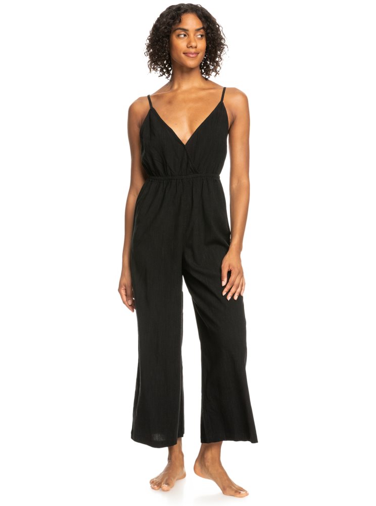 Dark Grey Women\'s Roxy Never Ending Summer Strappy Jumpsuit | USA DTHA-29658