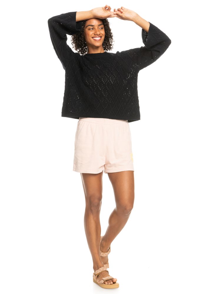 Dark Grey Women's Roxy Paper Hearts Crew Neck Sweaters | USA WIEK-85204