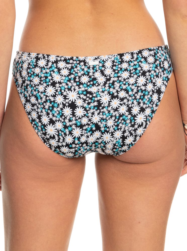 Dark Grey Women's Roxy Printed Beach Classics Hipster Bikini Bottoms | USA ZJDU-78031