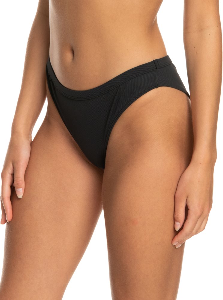 Dark Grey Women's Roxy Pro The Snap Turn Cheeky Bikini Bottoms | USA YJNK-81053