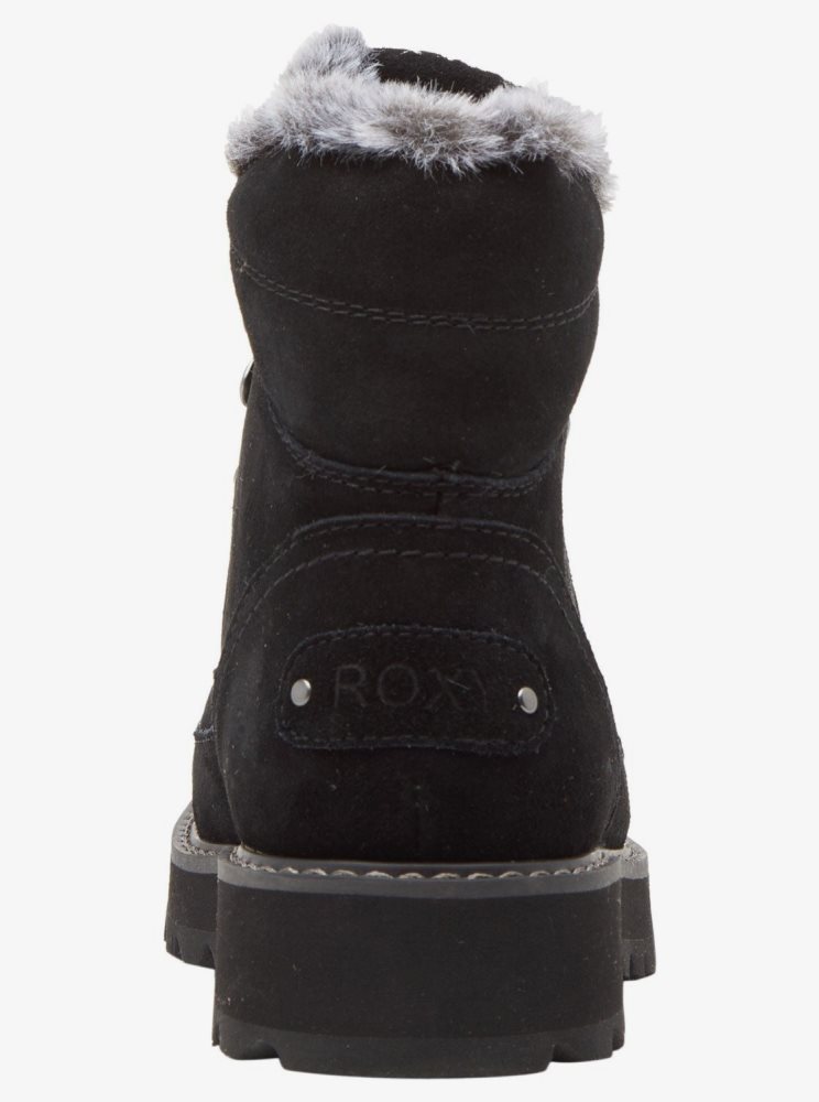 Dark Grey Women's Roxy Sadie Lace-Up Boots | USA DAZT-84503