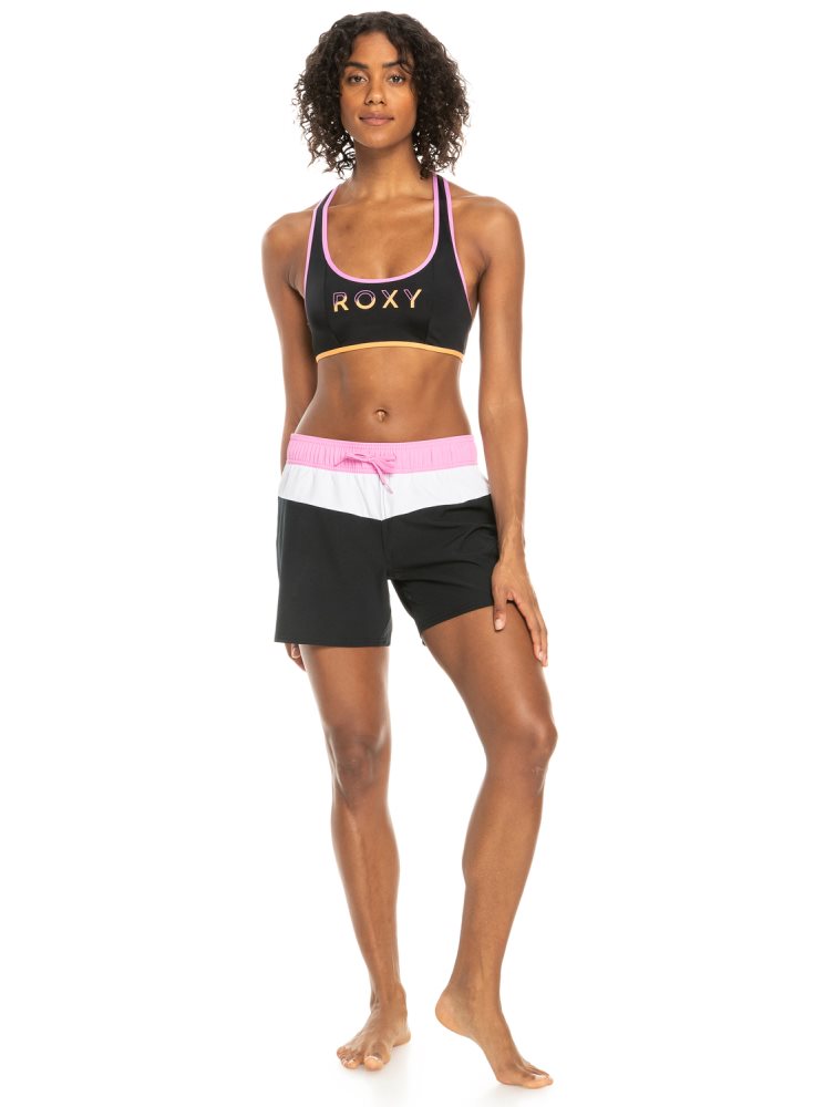 Dark Grey Women's Roxy Sea Active Boardshorts | USA YQFU-49372