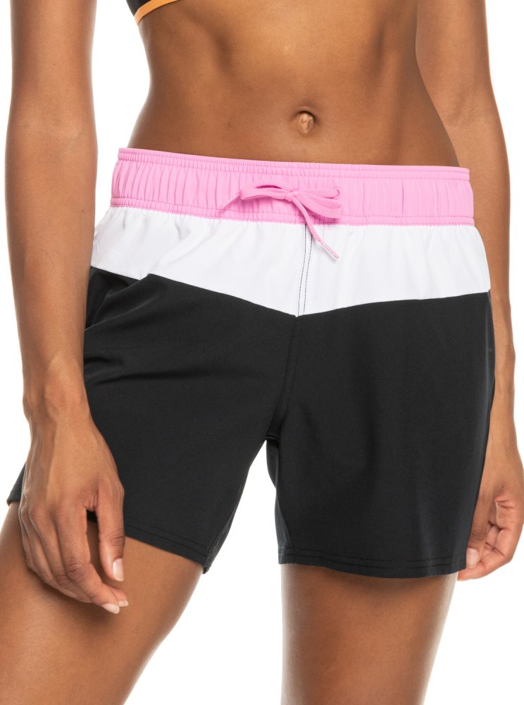 Dark Grey Women\'s Roxy Sea Active Boardshorts | USA YQFU-49372