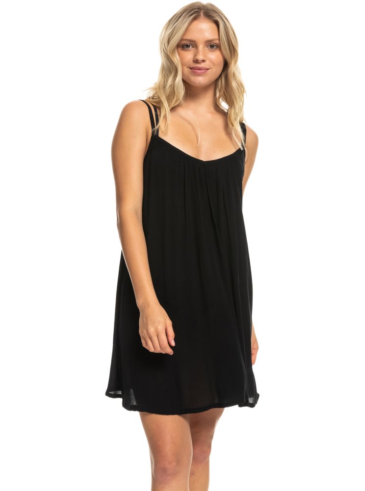 Dark Grey Women\'s Roxy Summer Adventures Short Dress | USA XYUE-48697