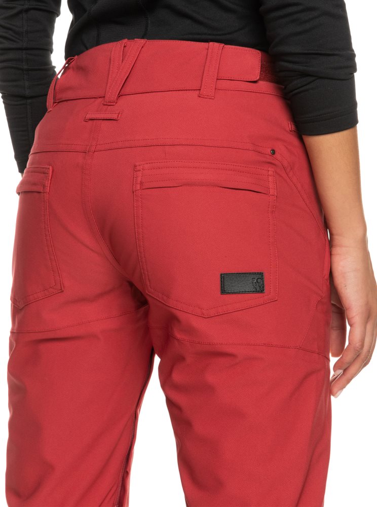 Dark Red Women's Roxy Cabin Slim Fit Snow Pants | USA WYJU-96137