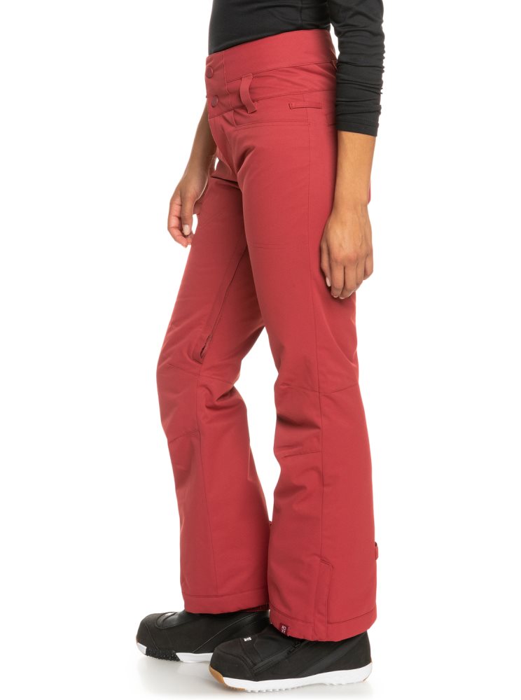 Dark Red Women's Roxy Diversion Insulated Snow Pants | USA AMUH-72503