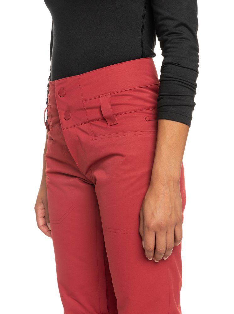 Dark Red Women's Roxy Diversion Insulated Snow Pants | USA AMUH-72503