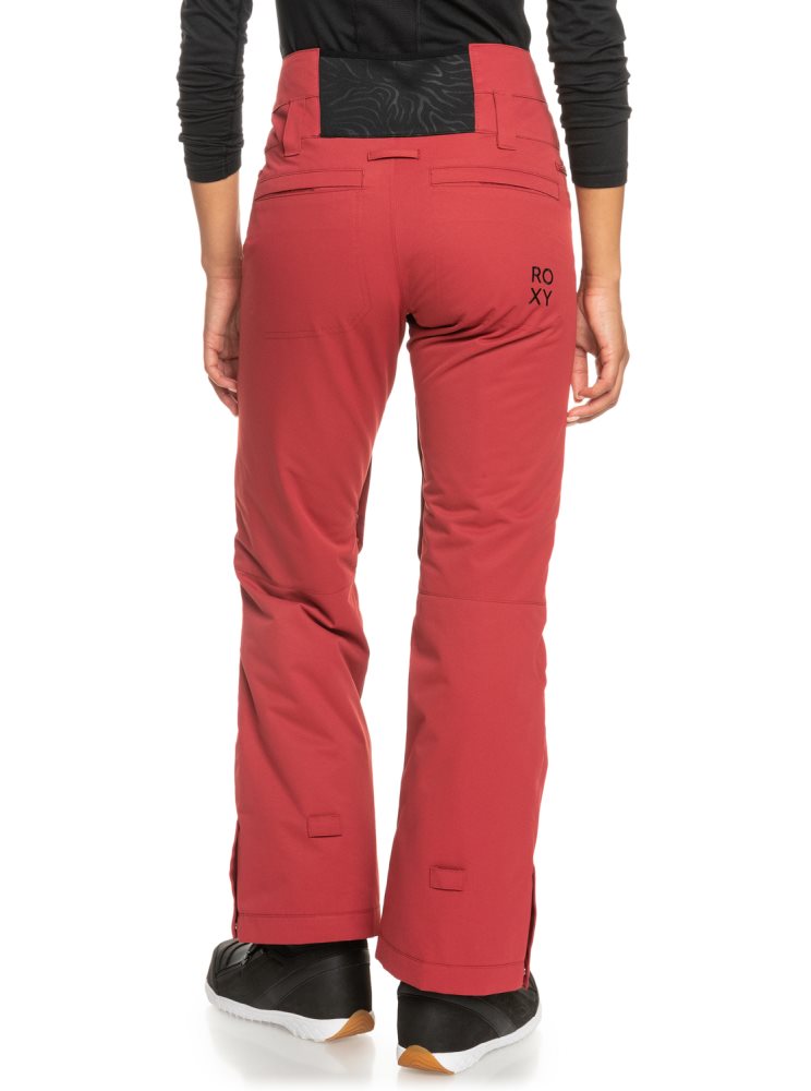 Dark Red Women's Roxy Diversion Insulated Snow Pants | USA AMUH-72503