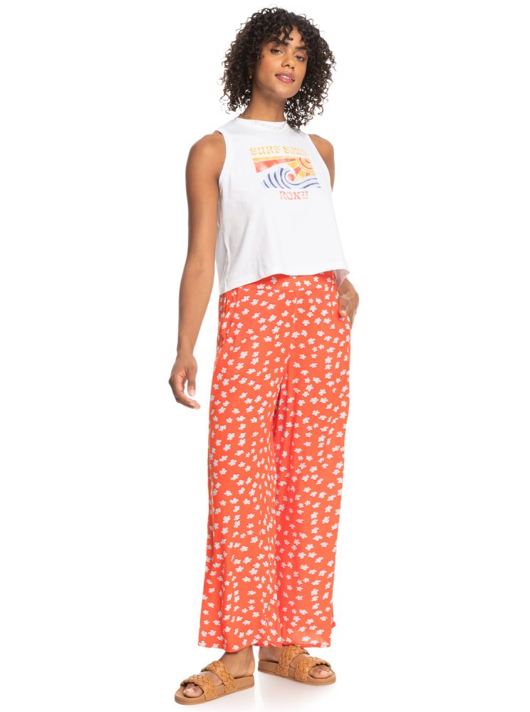 Flower Women's Roxy Midnight New Avenue Wide Leg Pants | USA MNWP-04569