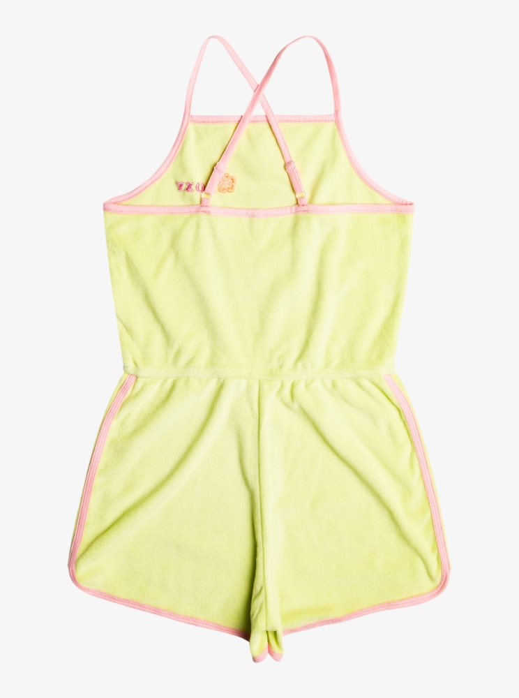 Green Kids' Roxy 4-16 Glitter In The Air Strappy Rompers | USA GNRI-39812