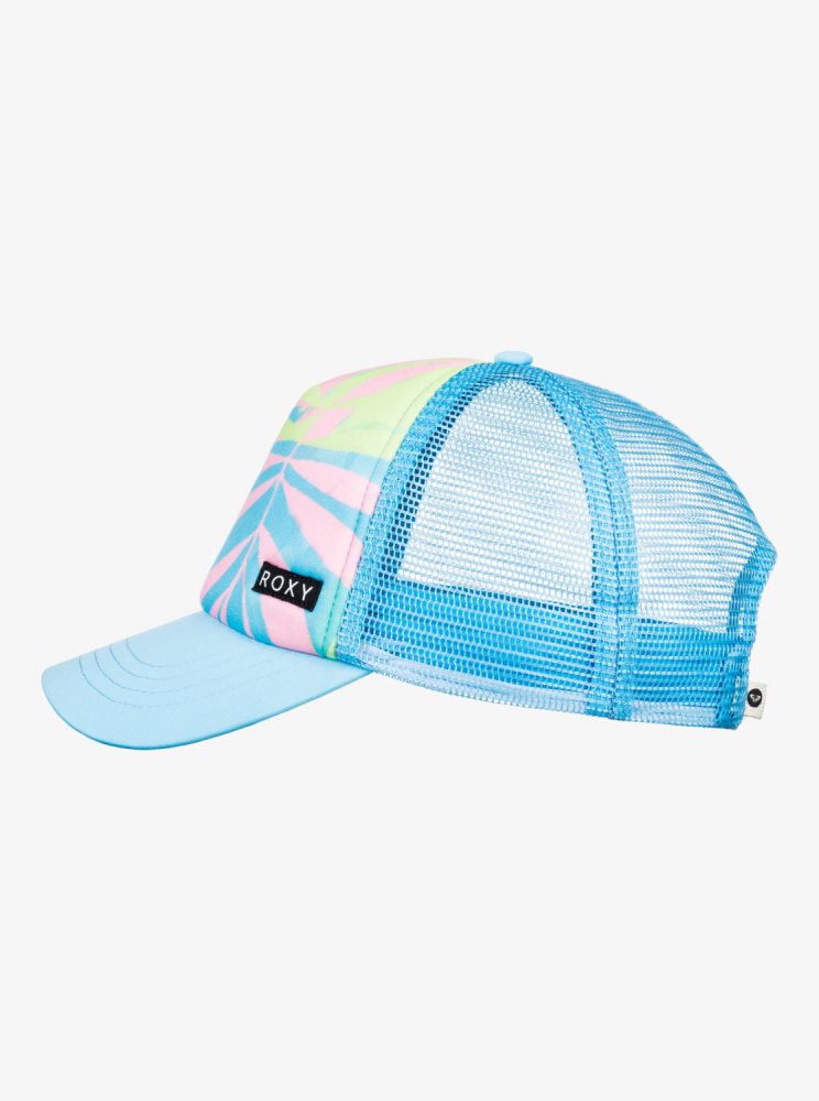 Green Kids' Roxy 4-16 Honey Coconut Trucker Hats | USA NEYI-59281