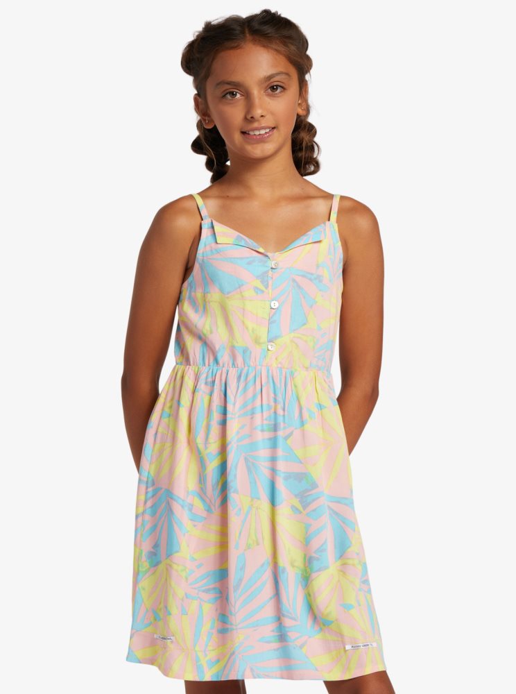 Green Kids' Roxy 4-16 Under The Sea Mini Dress | USA EQNB-53190