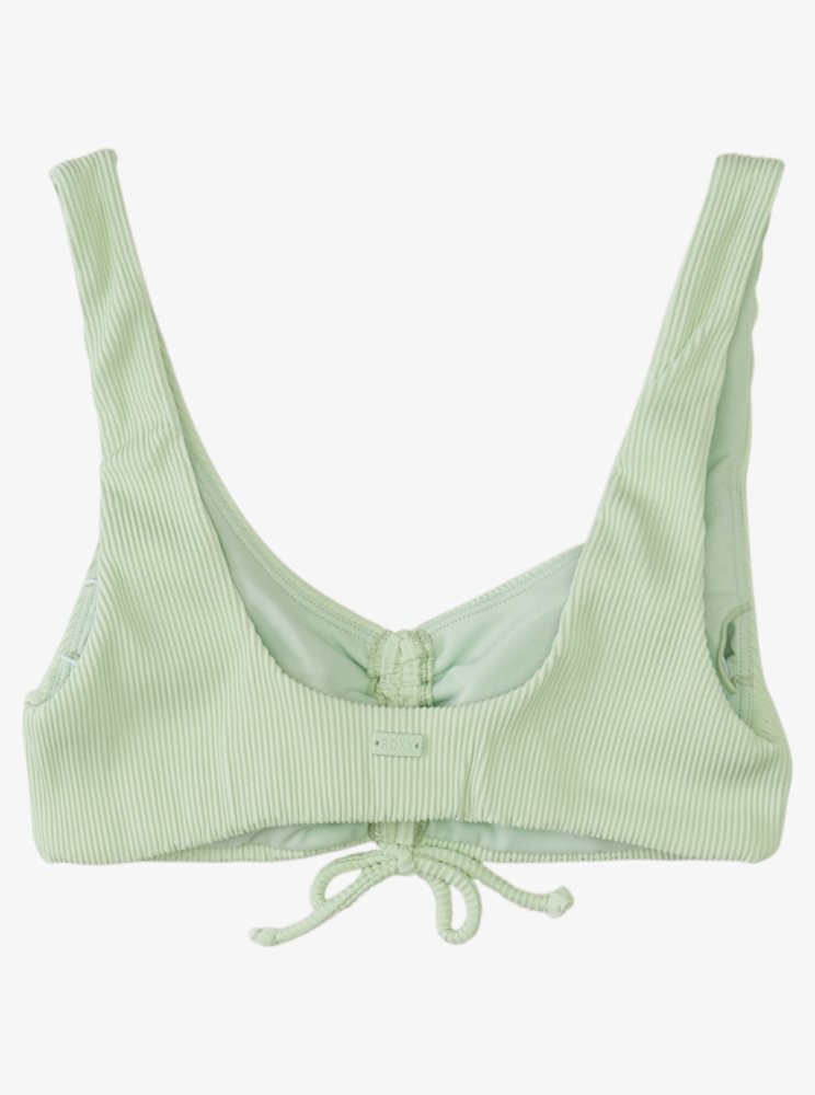 Green Women's Roxy Active Athletic Bralette Bikini Tops | USA NYRZ-84027