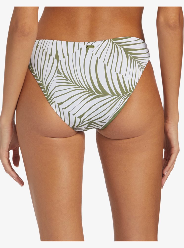 Green Women's Roxy Beach Classics Strap Hipster Bikini Bottoms | USA ILDR-37051