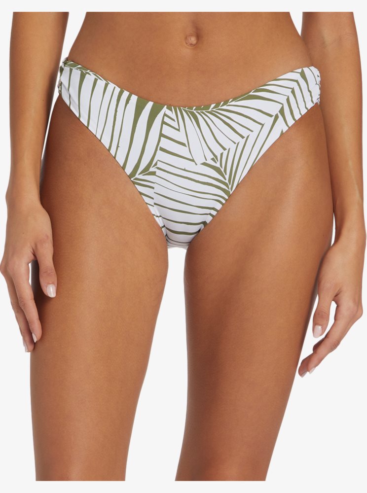 Green Women\'s Roxy Beach Classics Strap Hipster Bikini Bottoms | USA ILDR-37051