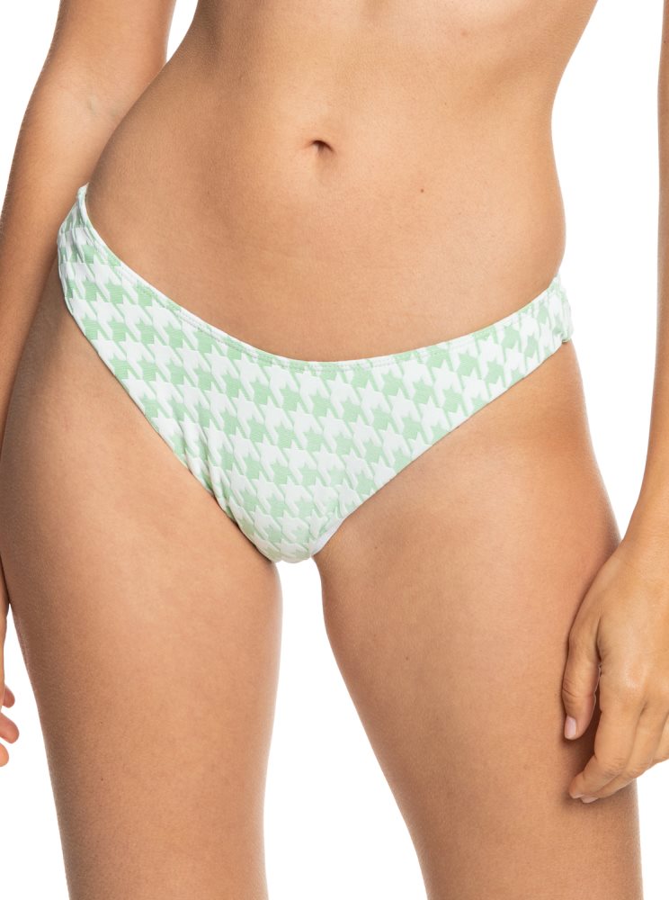 Green Women\'s Roxy Check It Separate Bikini Bottoms | USA ECVS-93725