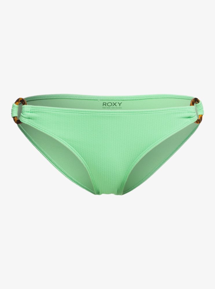 Green Women's Roxy Color Jam Bikini Bottoms | USA XZWL-80932