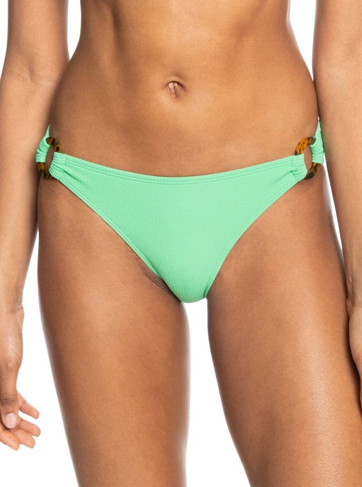 Green Women\'s Roxy Color Jam Bikini Bottoms | USA XZWL-80932