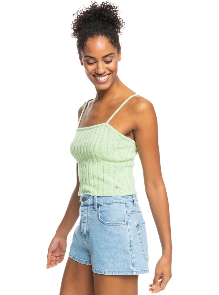 Green Women's Roxy Dream Sign Knit Tube Tops | USA WDFH-09631