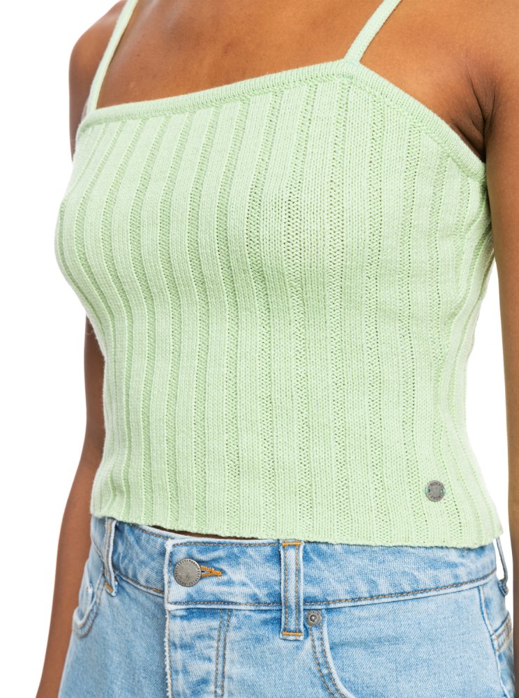 Green Women's Roxy Dream Sign Knit Tube Tops | USA WDFH-09631