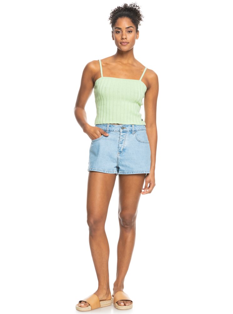 Green Women's Roxy Dream Sign Knit Tube Tops | USA WDFH-09631