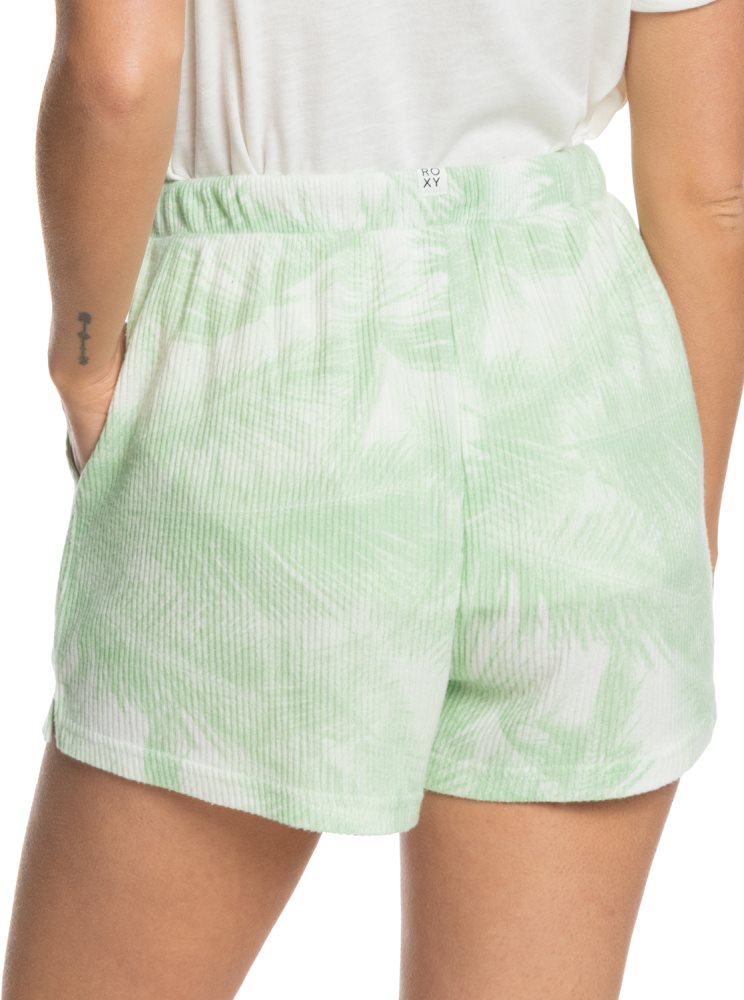 Green Women's Roxy Endless Daze Rib Shorts | USA ACML-20578