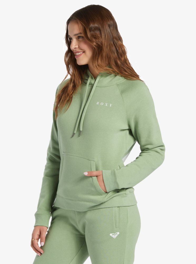 Green Women's Roxy Le Palm Hoodie | USA ICLX-57098