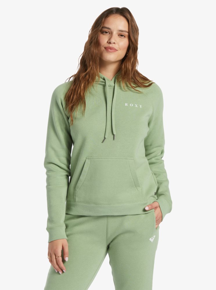 Green Women\'s Roxy Le Palm Hoodie | USA ICLX-57098