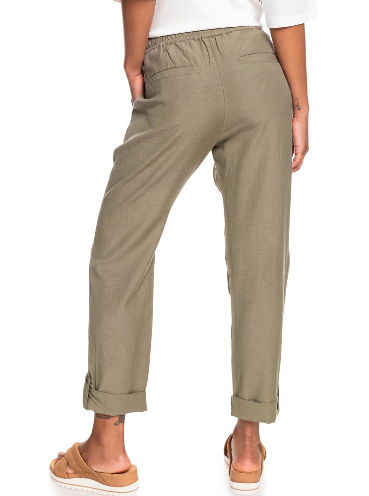 Green Women's Roxy On The Seashore Cargo Pants | USA DZCG-54782