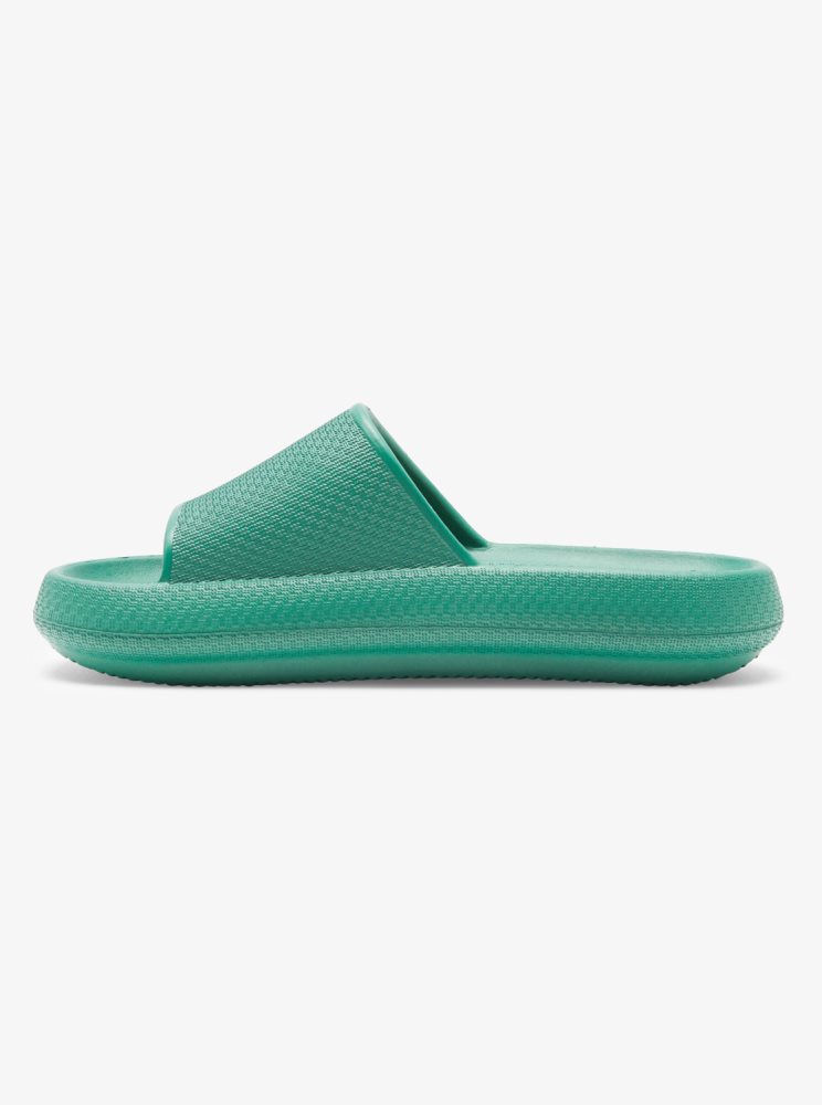 Green Women's Roxy SG Slippery Slider Sandals | USA LXDF-65423