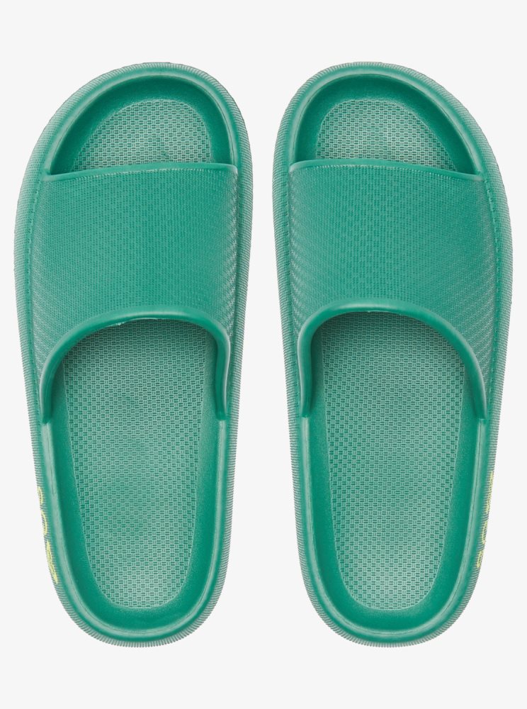 Green Women's Roxy SG Slippery Slider Sandals | USA LXDF-65423