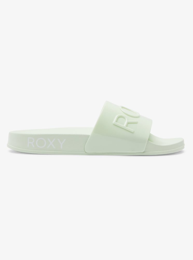 Green Women's Roxy Slippy Jelly Sandals | USA BPFC-03216