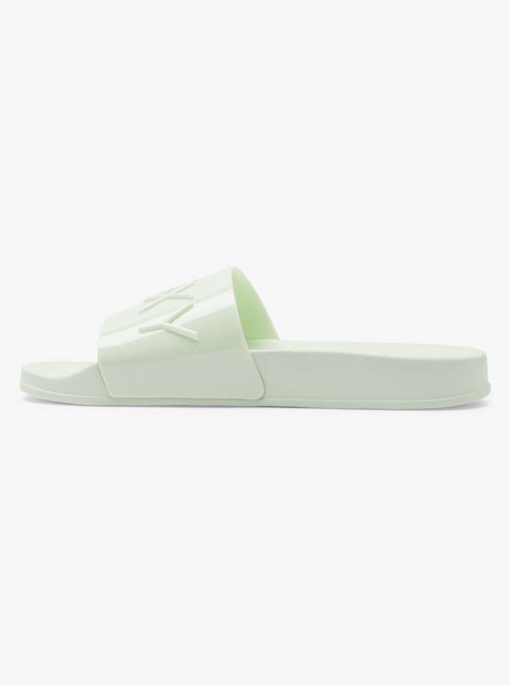 Green Women's Roxy Slippy Jelly Sandals | USA BPFC-03216