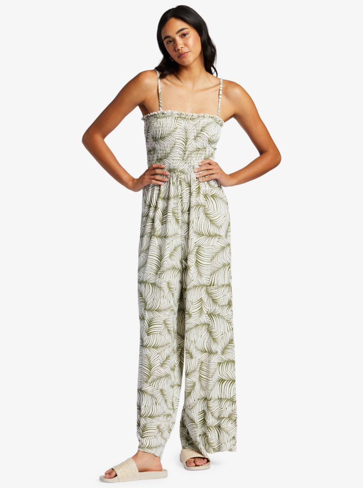 Green Women's Roxy Straight To Romantic Jumpsuit | USA ALNY-53907