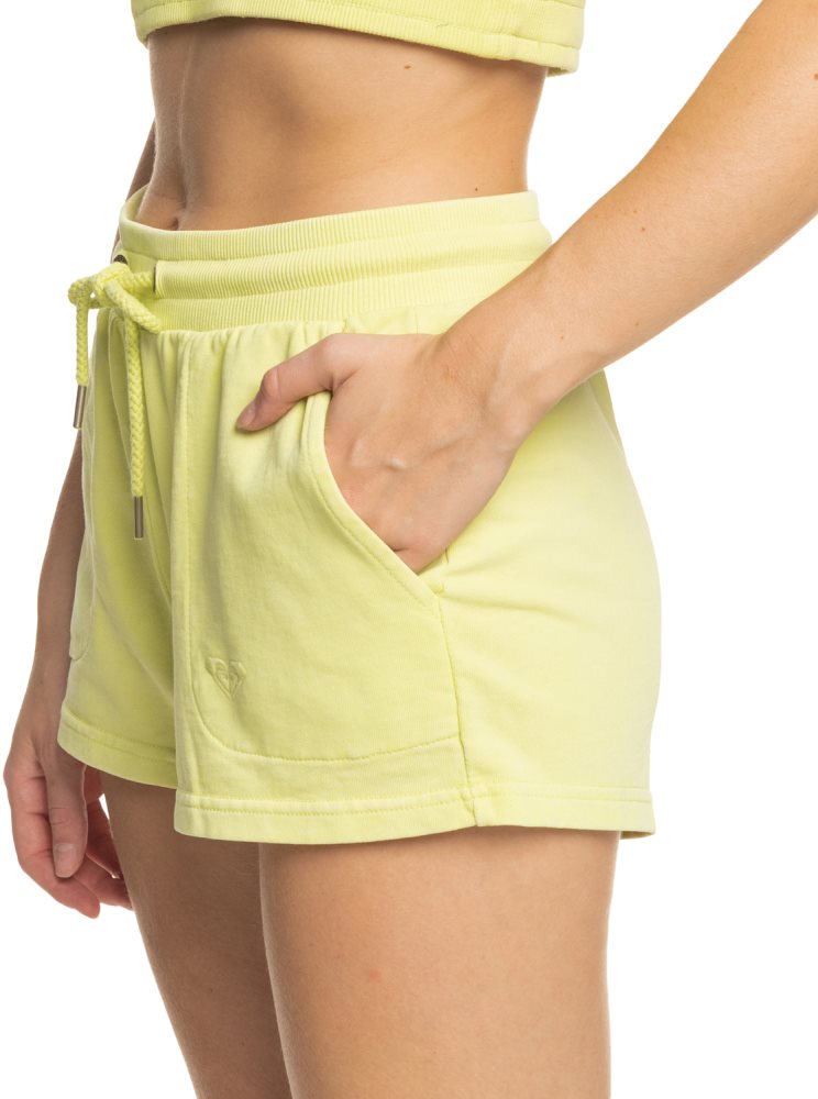 Green Women's Roxy Taking It Easy Sweat Shorts | USA ELJC-07654