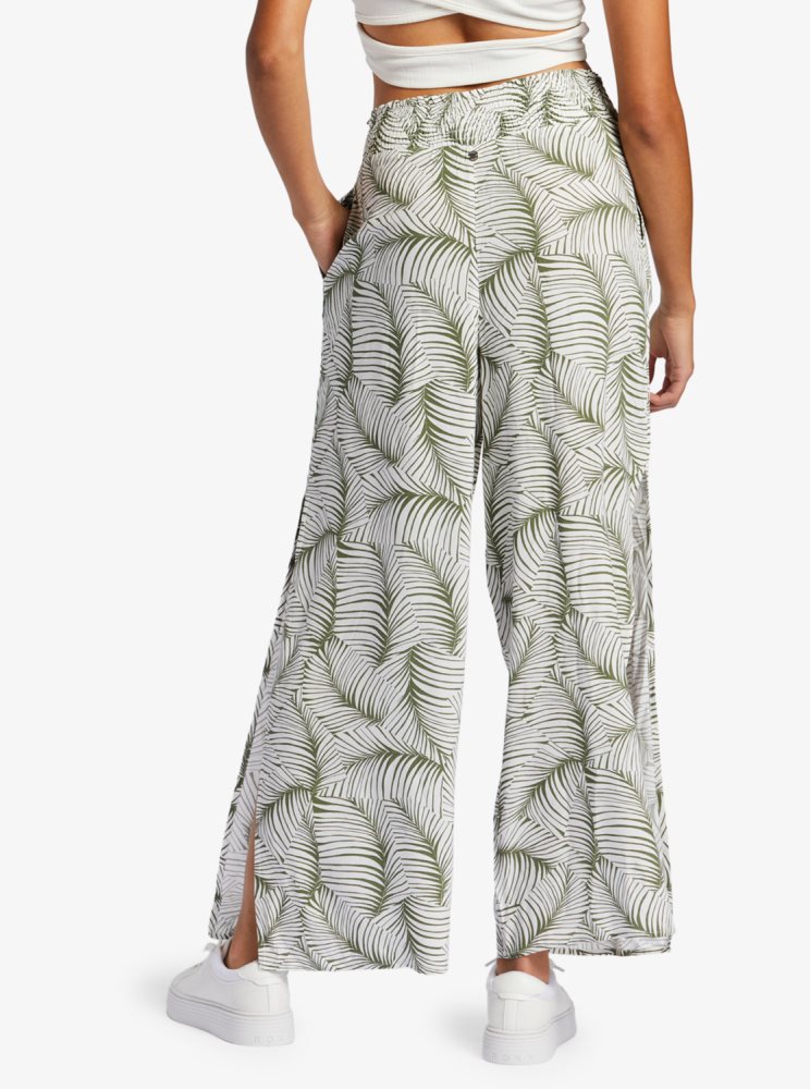 Green Women's Roxy Tropical Rhythm Beachy Pants | USA YKXM-48562