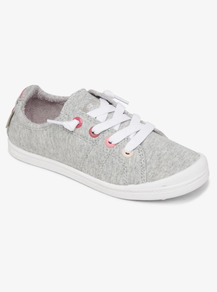 Grey Kids' Roxy 4-16 Bayshore Slip On Shoes | USA HZKP-07683