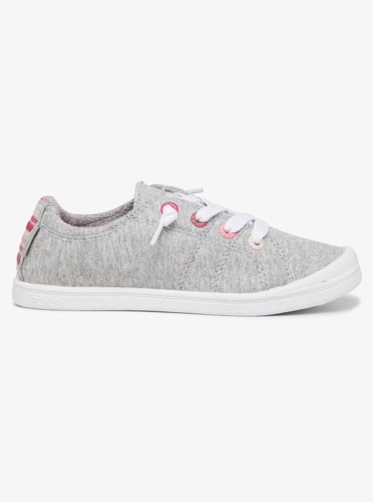 Grey Kids' Roxy 4-16 Bayshore Slip On Shoes | USA HZKP-07683