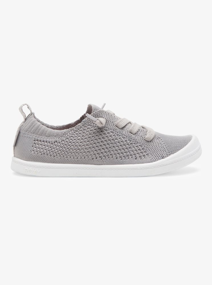 Grey Kids' Roxy 4-16 Bayshore Sneakers | USA DLAM-53194