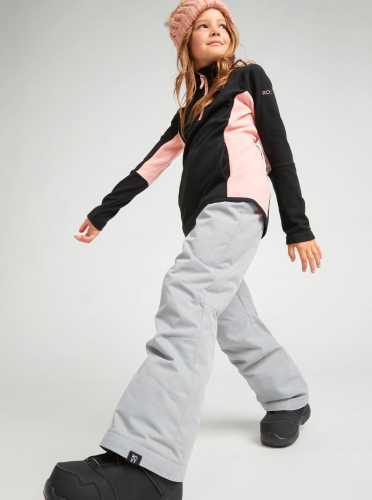 Grey Kids' Roxy 4-16 Diversion Insulated Snow Pants | USA KLZS-61854